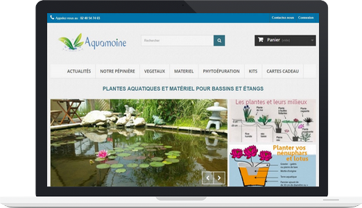 Exemple de site e-commerce : Aquatique de la Moine